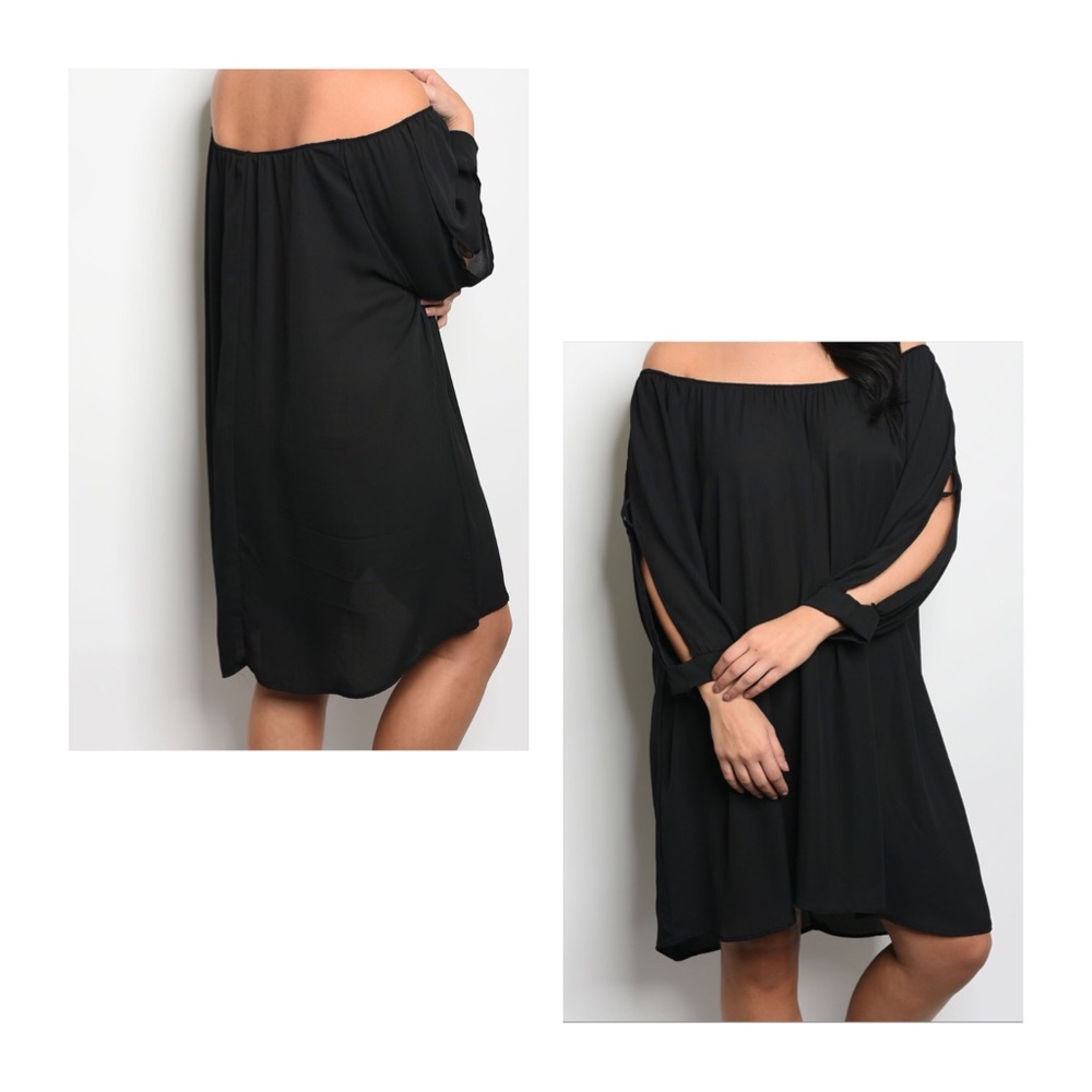 Black off the Shoulder Dress - Picture 1 of 1